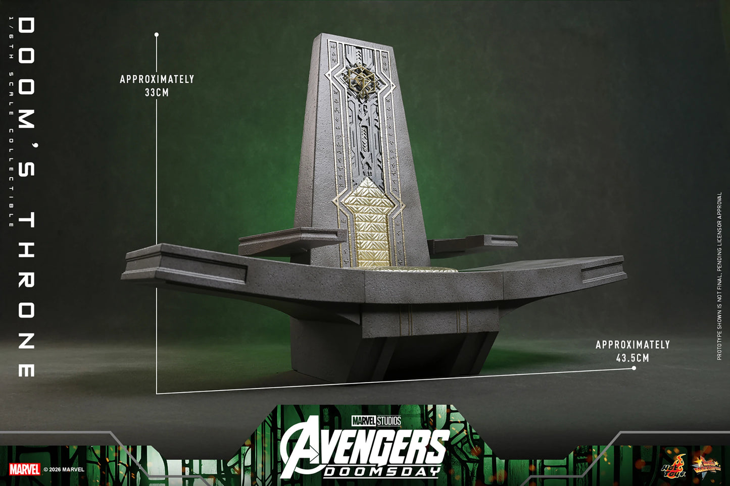 *Pre-Order* Doctor Doom's Throne (Avengers: Doomsday) Sixth Scale Figure Accessory by Hot Toys