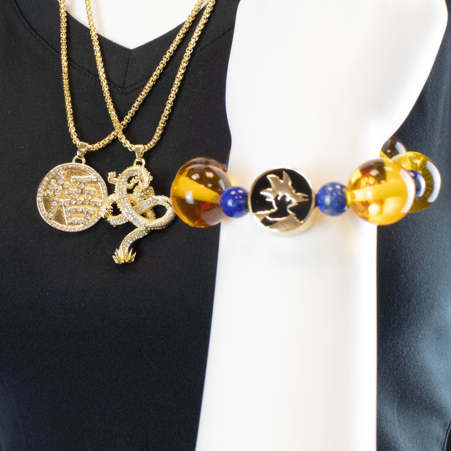 Dragon Ball Pendant Necklace and Bracelet Collector Gift Set