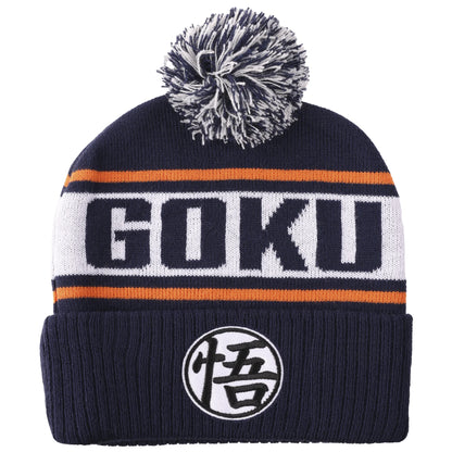 Dragon Ball Z Goku Kanji Blue Cuff Beanie Hat