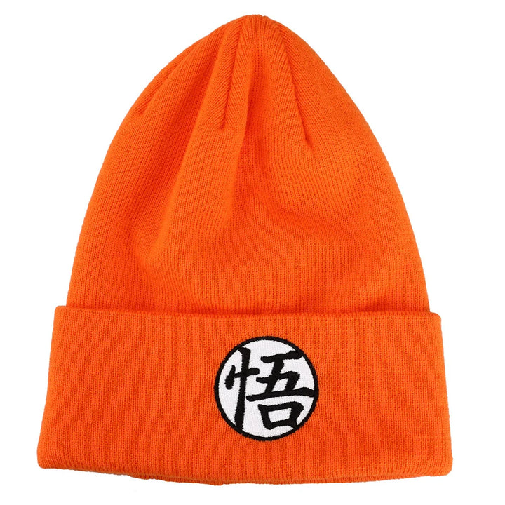 Dragon Ball Z Symbol Patch Orange Cuff Beanie Hat
