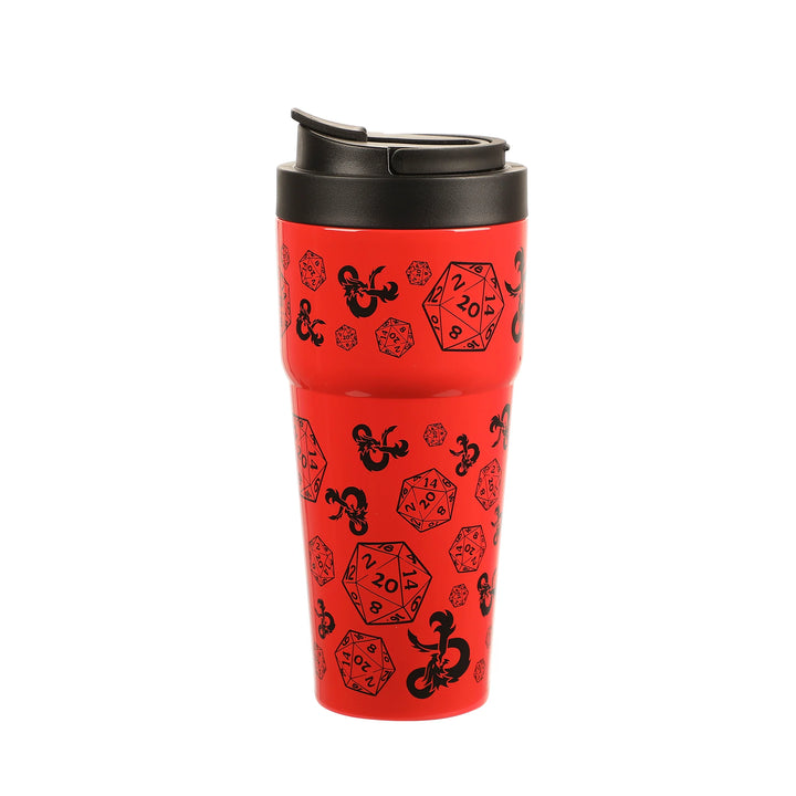 Dungeons &amp; Dragons D&amp;D DnD D20 Dice 27 Oz Travel Tumbler