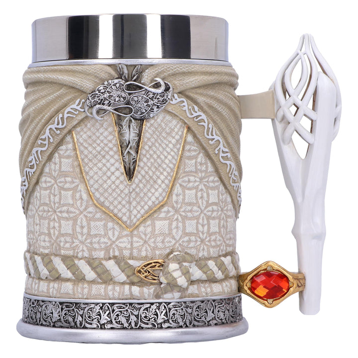 Lord of the Rings Gandalf the White Sculpted Stainless Steel Tankard