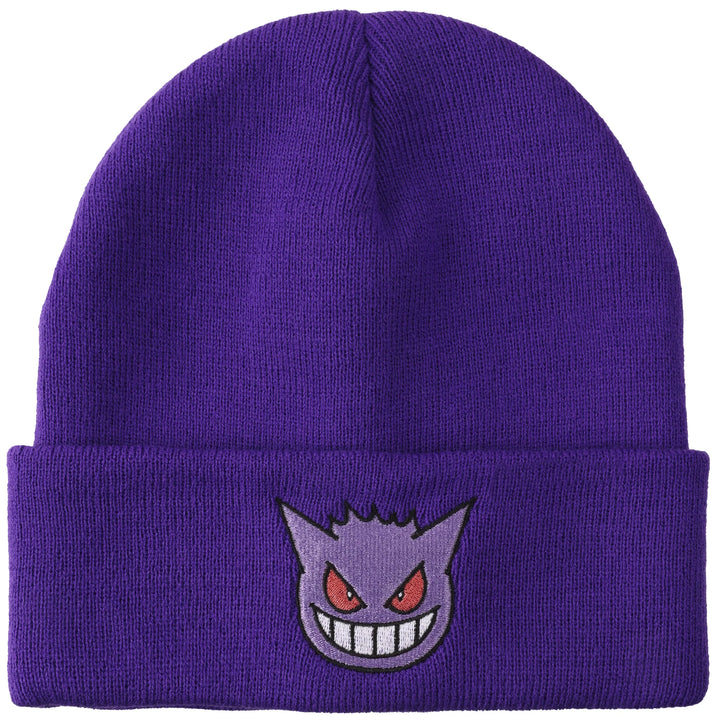 Gengar Pokemon Embroidery Knit Cuff Beanie