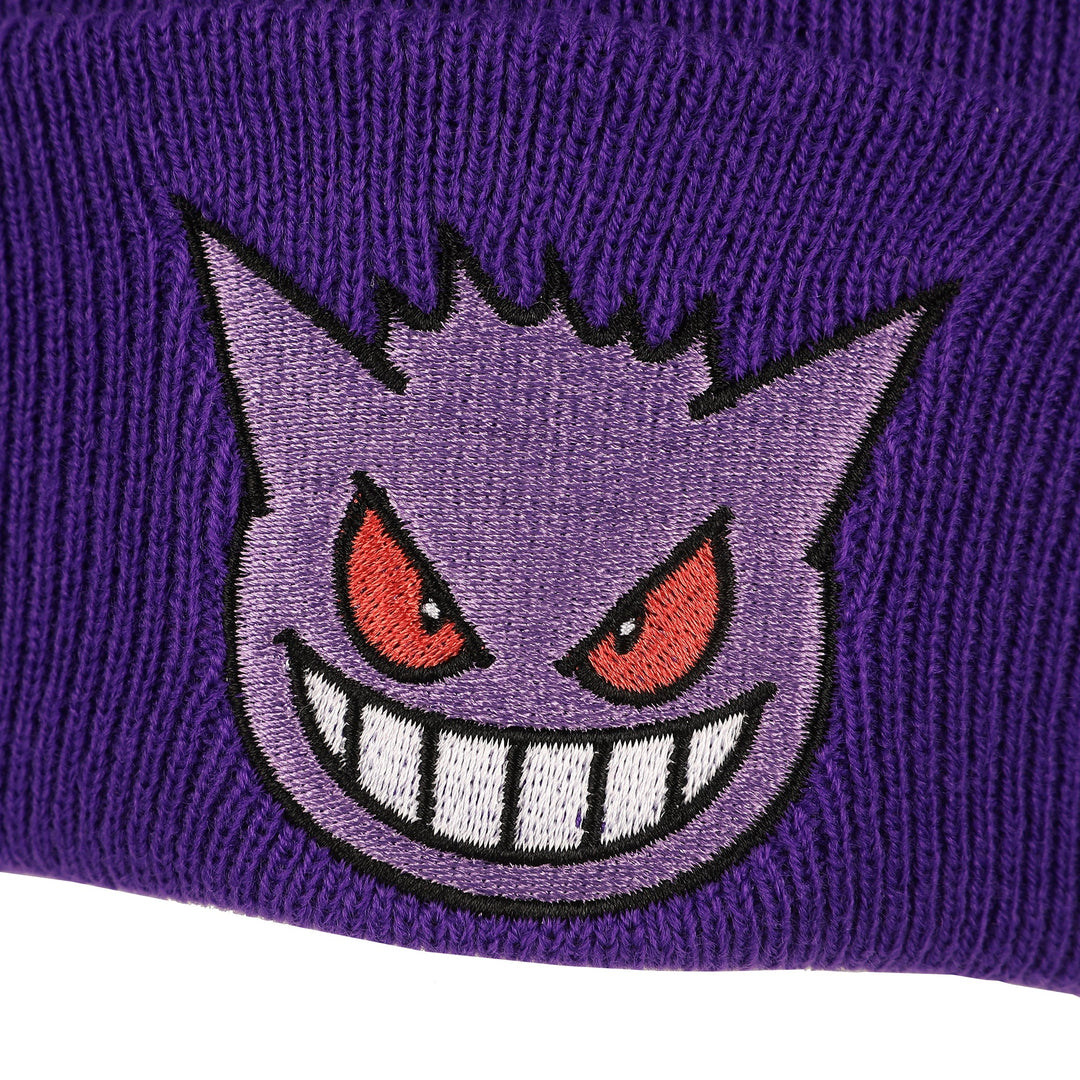 Gengar Pokemon Embroidery Knit Cuff Beanie