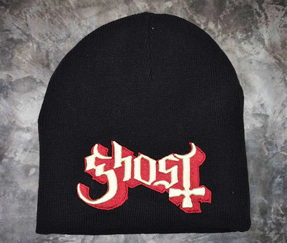 Ghost Rock Band Embroidered Logo Metal Beanie