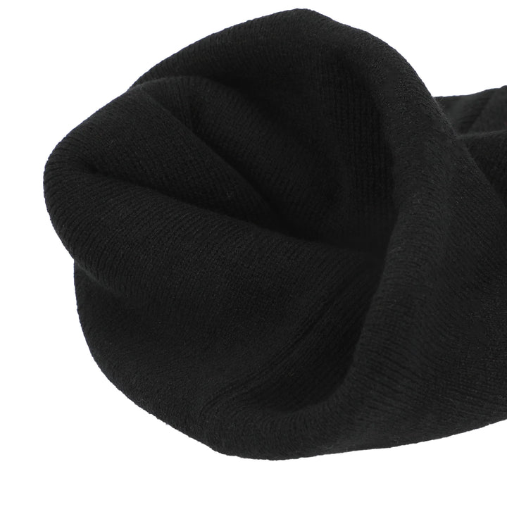 Ghostface Embroidered Face Logo Black Cuff Beanie Hat
