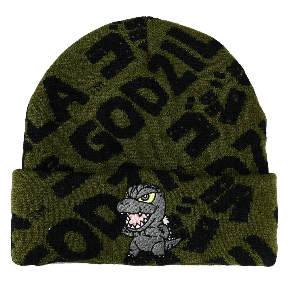 Godzilla Embroidered Beanie Hat