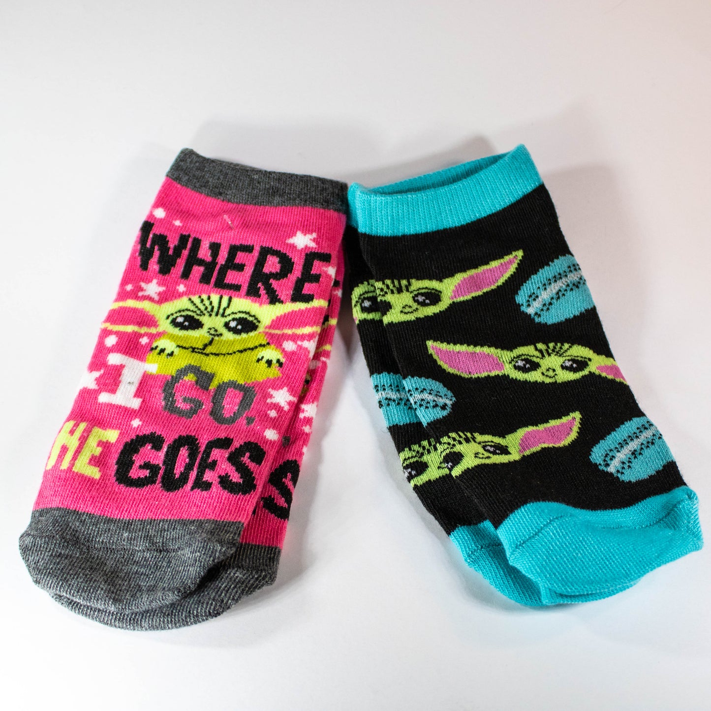 Grogu Star Wars Pink/Charcoal 5-Pack Womens Ankle Socks