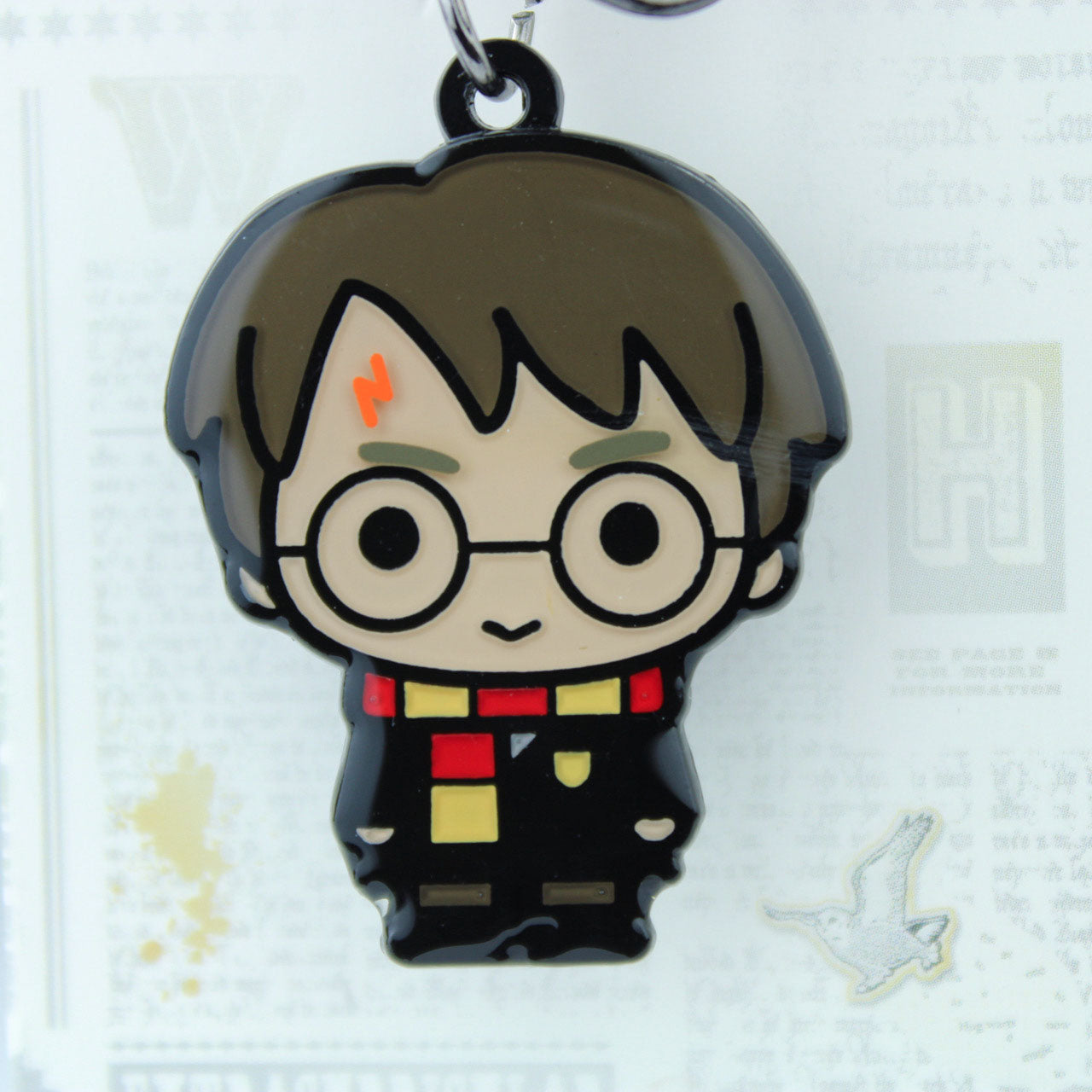 Harry Potter in Gryffindor Scarf Chibi Enamel Keychain