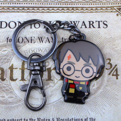 Harry Potter in Gryffindor Scarf Chibi Enamel Keychain