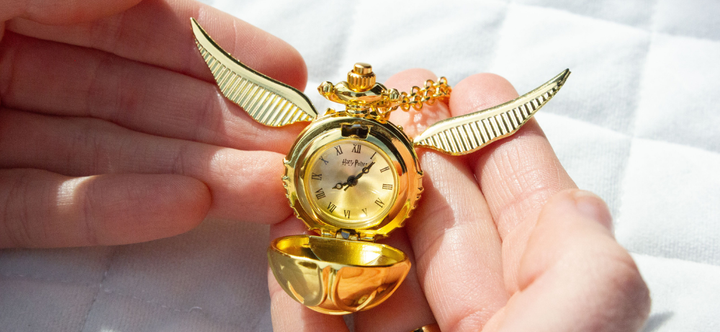 Harry Potter Golden Snitch Locket Watch Necklace