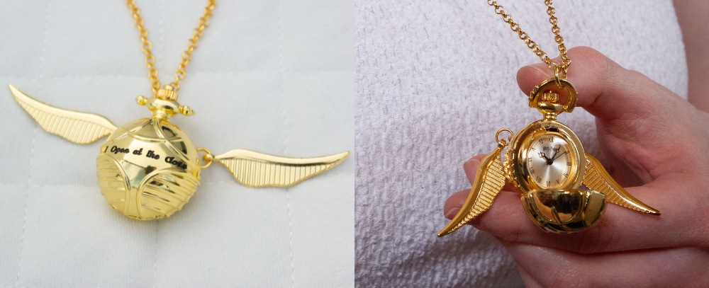 Harry Potter Golden Snitch Locket Watch Necklace