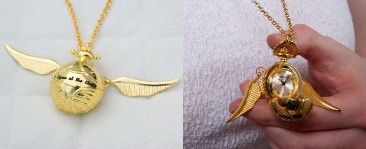 Harry Potter Golden Snitch Locket Watch Necklace