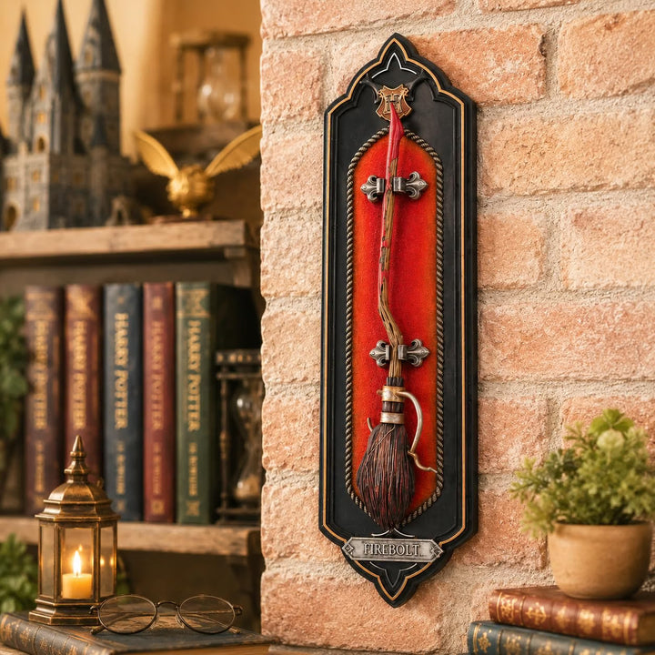Harry Potter Miniature Firebolt Resin Wall Plaque 13" Tall