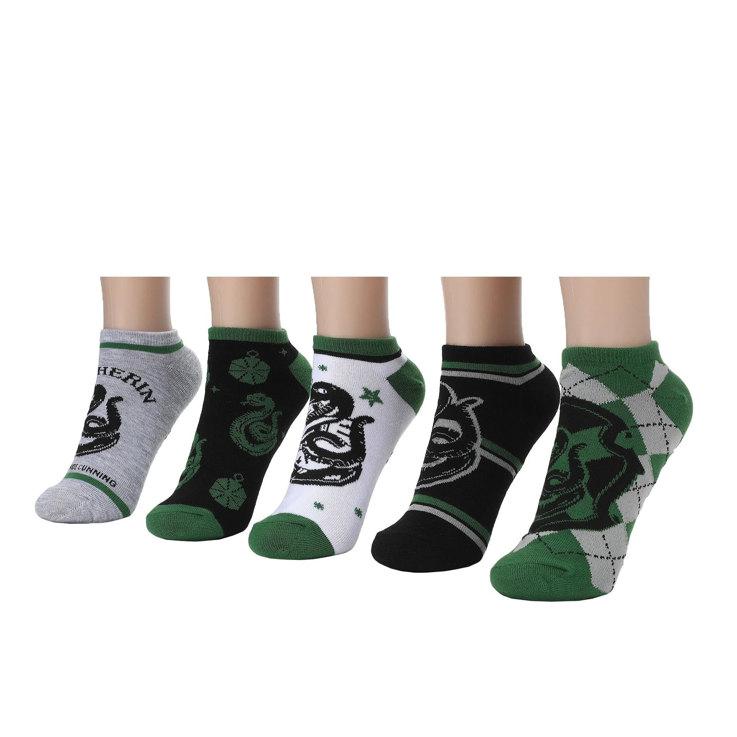 Harry Potter Slytherin Women's Ankle Socks (Pack of 5)