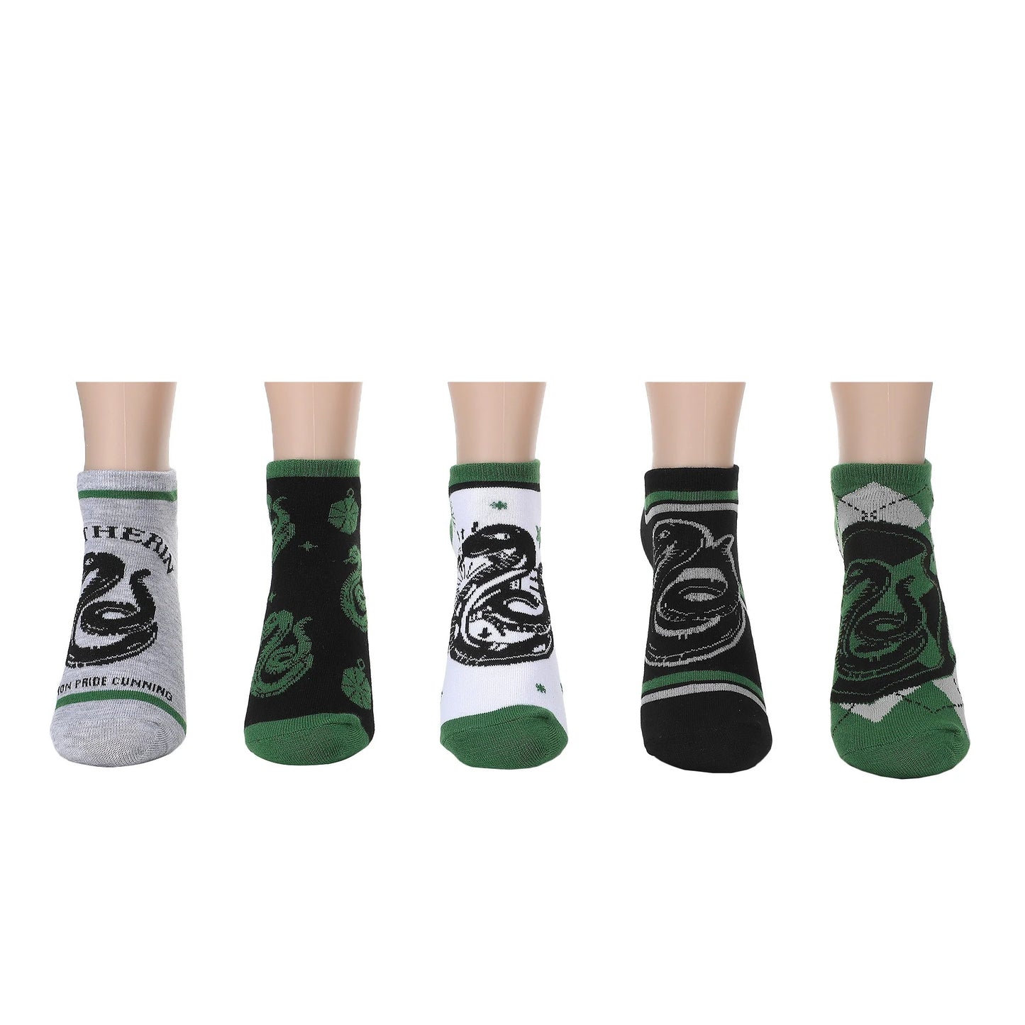 Harry Potter Slytherin Women's Ankle Socks (Pack of 5)