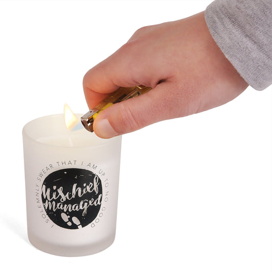 Harry Potter Mischief Managed Glass Votive Unscented Candle