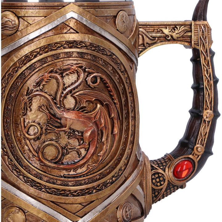 Game of Thrones House of the Dragon Targaryen Crown and Dagger Tankard