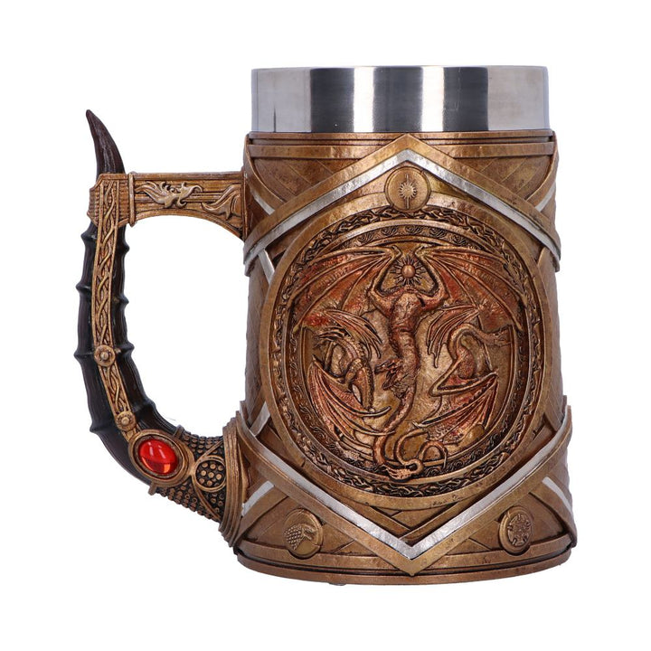 Game of Thrones House of the Dragon Targaryen Crown and Dagger Tankard
