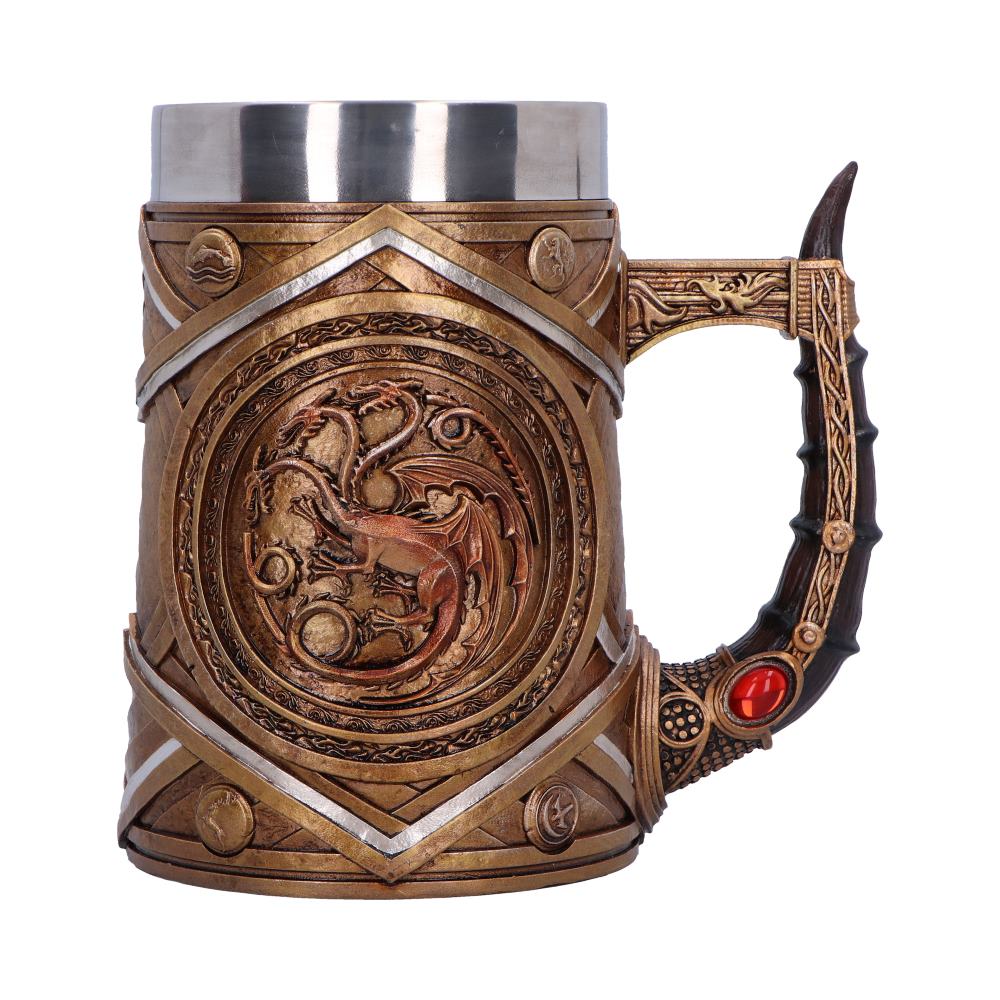 Game of Thrones House of the Dragon Targaryen Crown and Dagger Tankard
