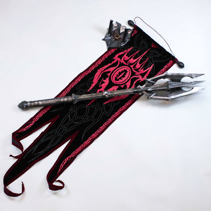 Lord of the Rings Sauron Mace and Banner Replica with One Ring