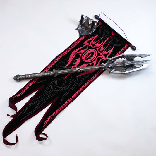 Lord of the Rings Sauron Mace and Banner Replica with One Ring
