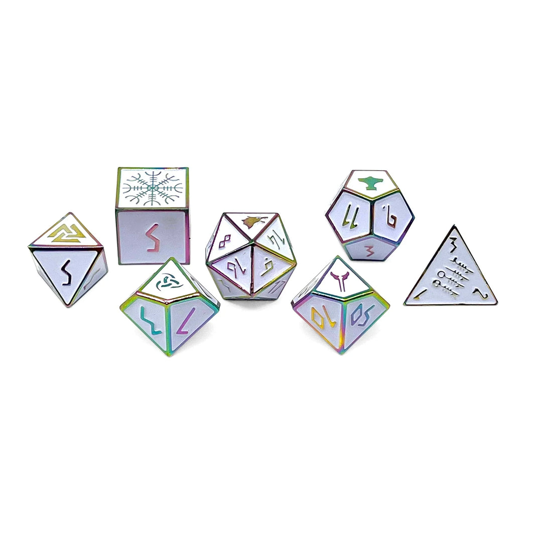 Ice Storm - Norse Themed Metal Dice Set