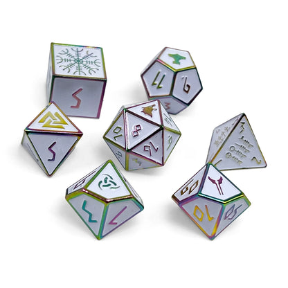 Ice Storm - Norse Themed Metal Dice Set