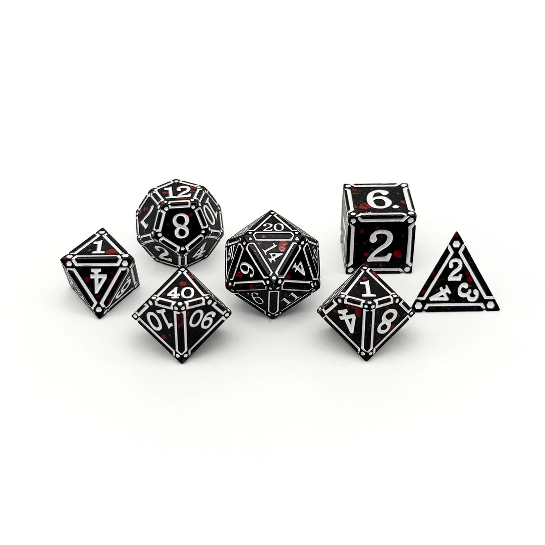 Ironworks - Hidden in the Shadows 7 Piece RPG set Alloy Dice
