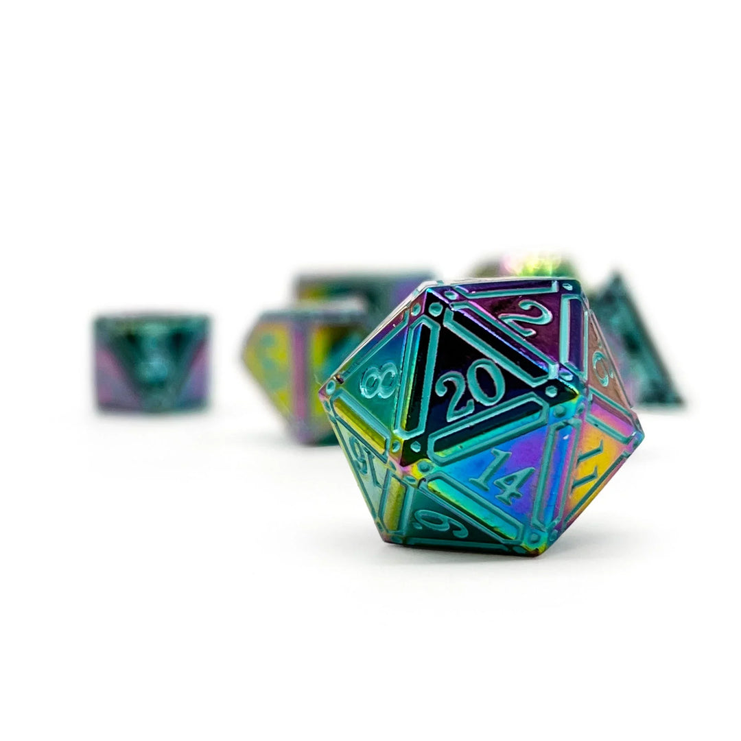 Metal Dice Ironworks - Skyborn 7 Piece RPG Set