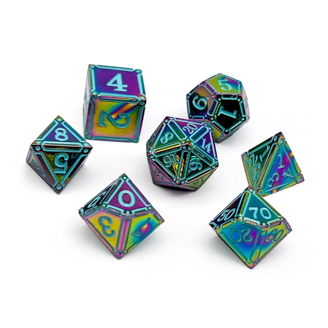 Metal Dice Ironworks - Skyborn 7 Piece RPG Set