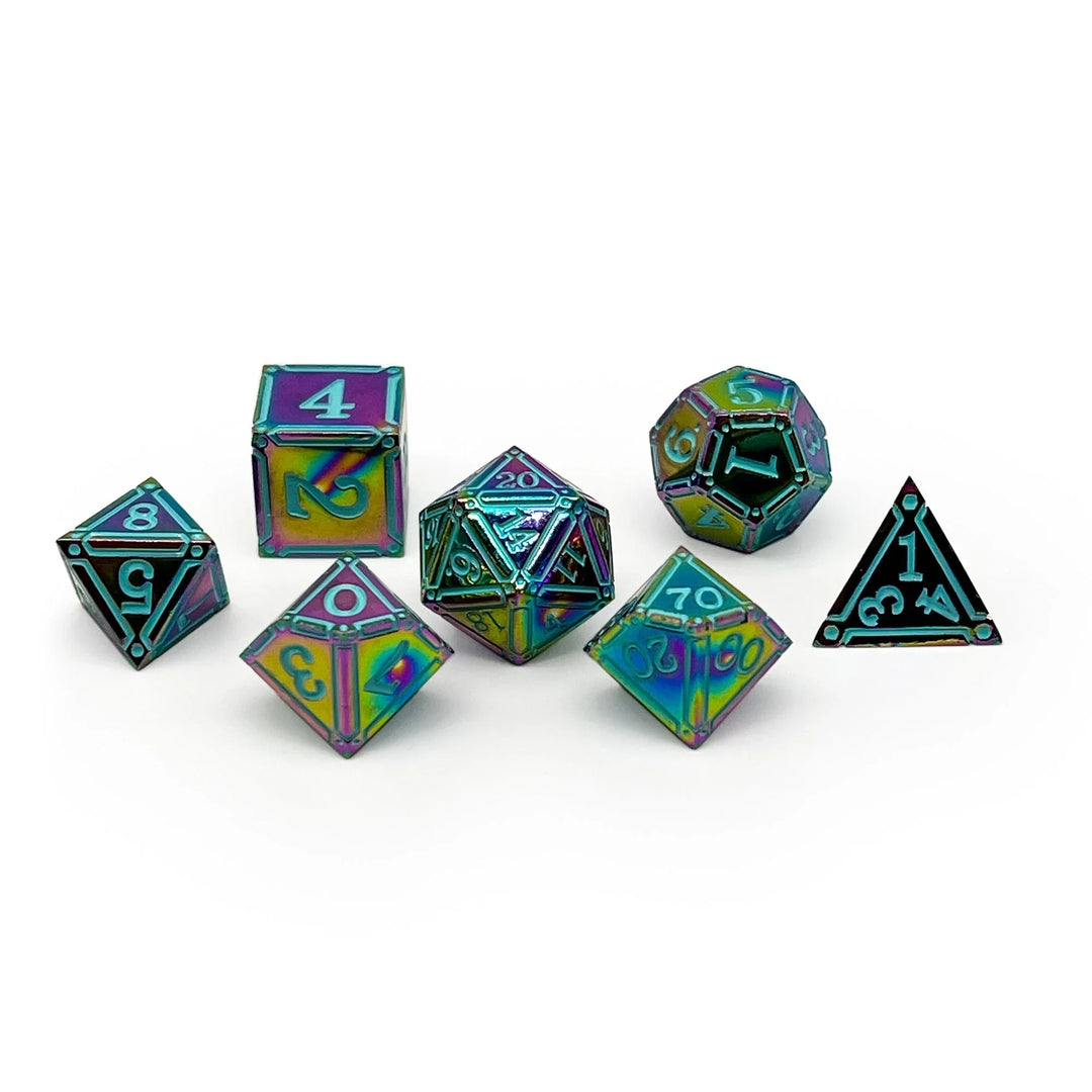 Metal Dice Ironworks - Skyborn 7 Piece RPG Set