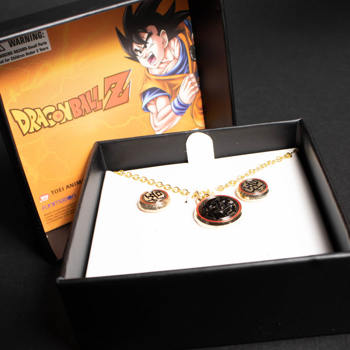 Dragon Ball Goku Necklace &amp; Stud Earring Set
