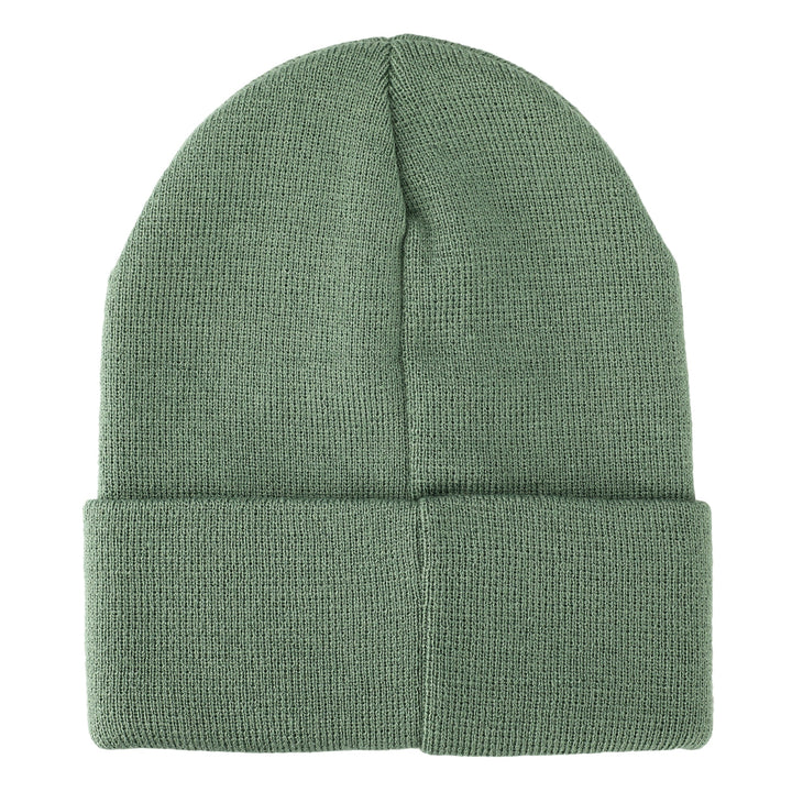 Jurassic Park Ranger Embroidered Logo Green Cuff Knit Beanie Hat