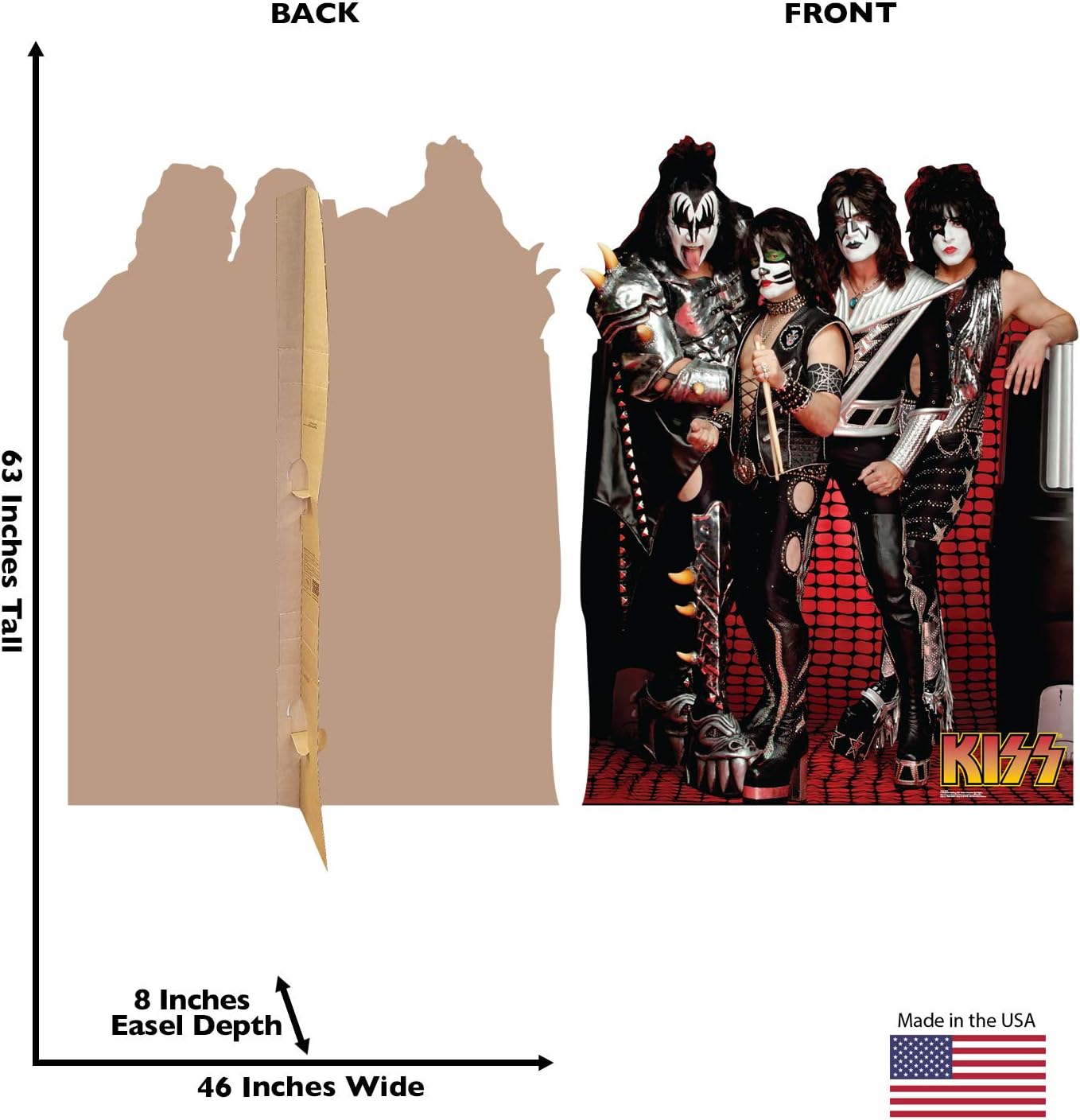 KISS Group Life Size Cardboard Cutout
