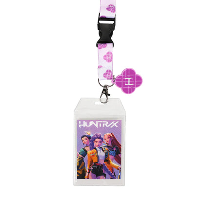 Kpop Demon Hunters Huntr/x Lanyard with Clear ID Sleeve and Rubber Charm