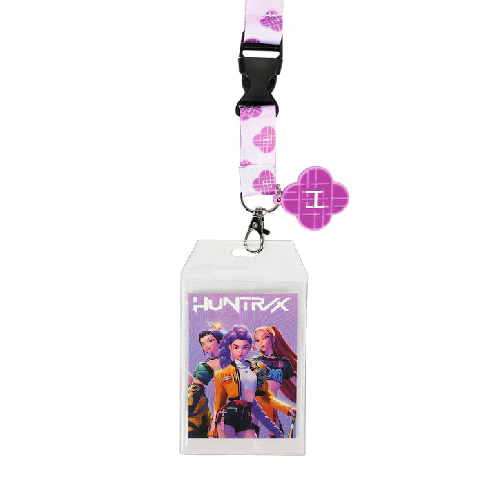 Kpop Demon Hunters Huntr/x Lanyard with Clear ID Sleeve and Rubber Charm