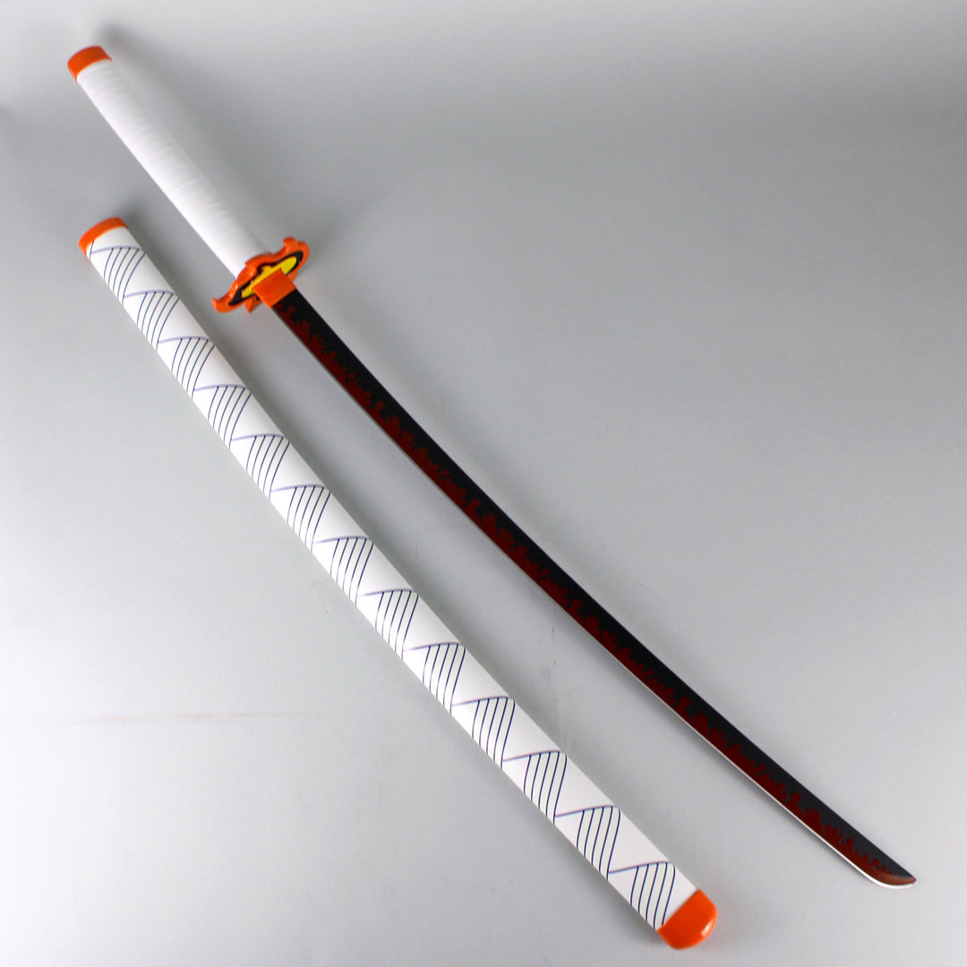 Rengoku Demon Slayer Sword Deluxe Metal Replica Katana