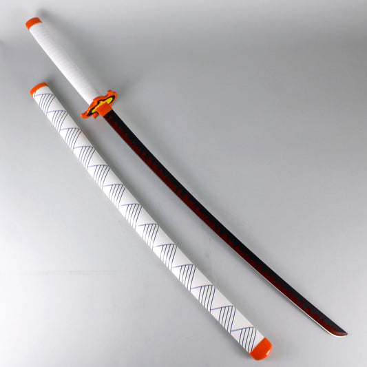Rengoku Demon Slayer Sword Deluxe Metal Replica Katana