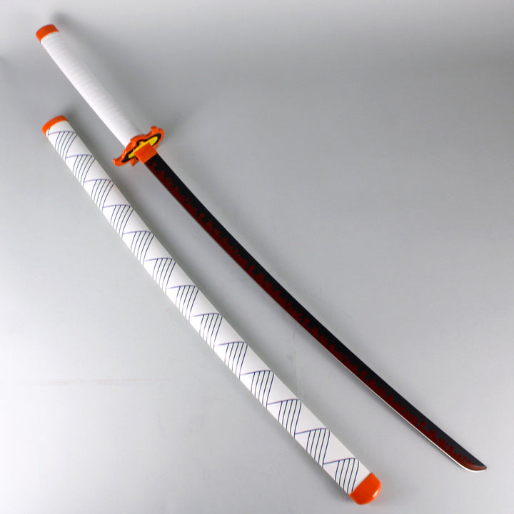 Rengoku Demon Slayer Sword Deluxe Metal Replica Katana