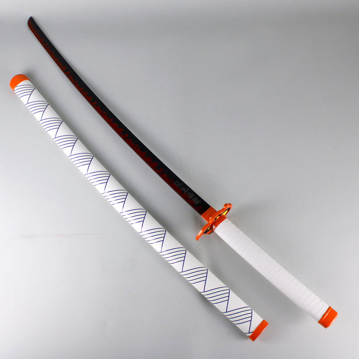 Rengoku Demon Slayer Sword Deluxe Metal Replica Katana