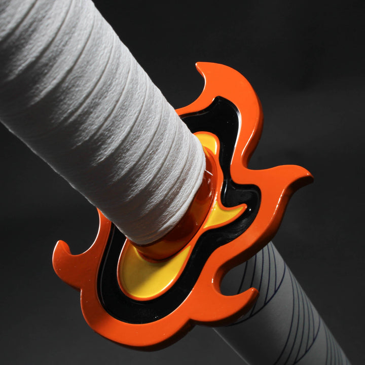 Rengoku Demon Slayer Sword Deluxe Metal Replica Katana