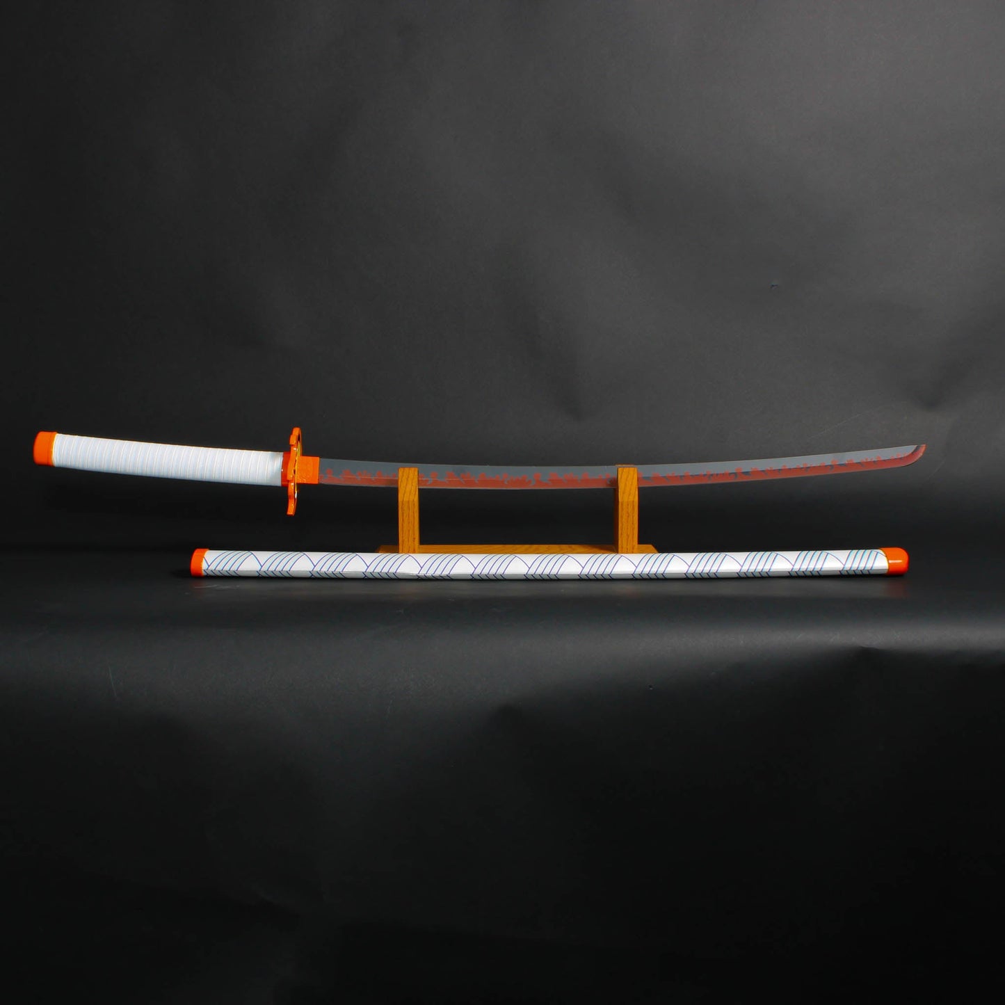 Rengoku Demon Slayer Sword Deluxe Metal Replica Katana