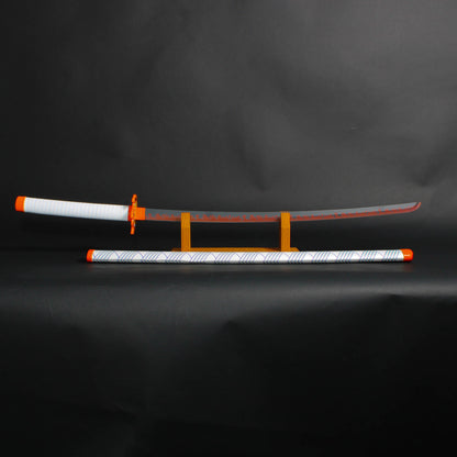Rengoku Demon Slayer Sword Deluxe Metal Replica Katana