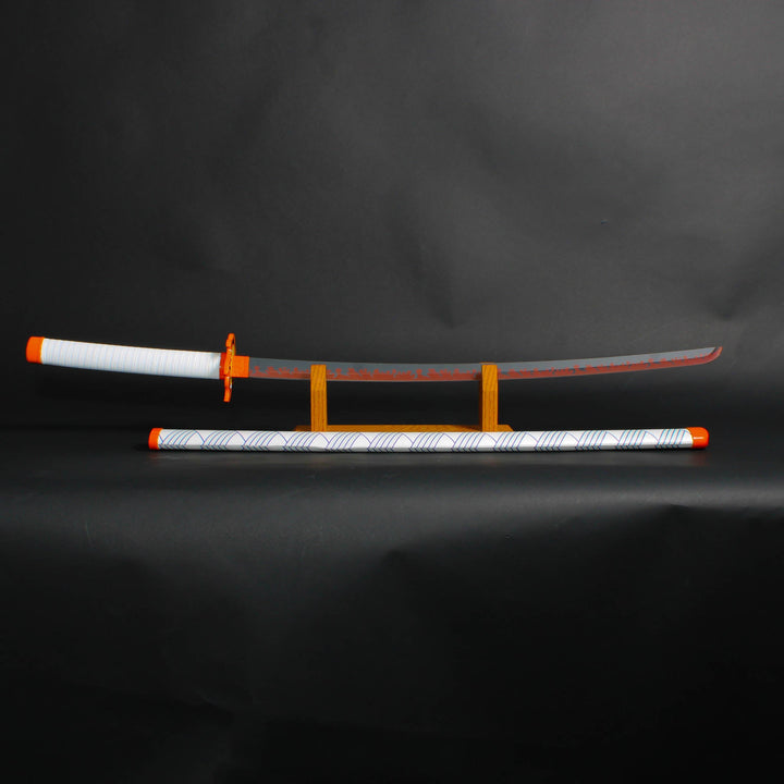 Rengoku Demon Slayer Sword Deluxe Metal Replica Katana