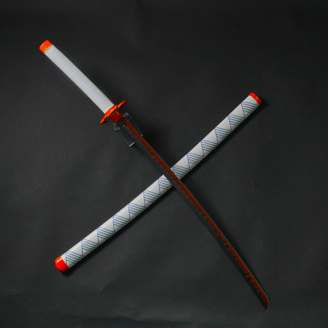 Rengoku Demon Slayer Sword Deluxe Metal Replica Katana