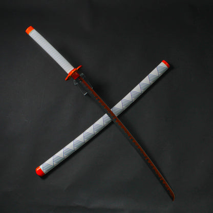 Rengoku Demon Slayer Sword Deluxe Metal Replica Katana
