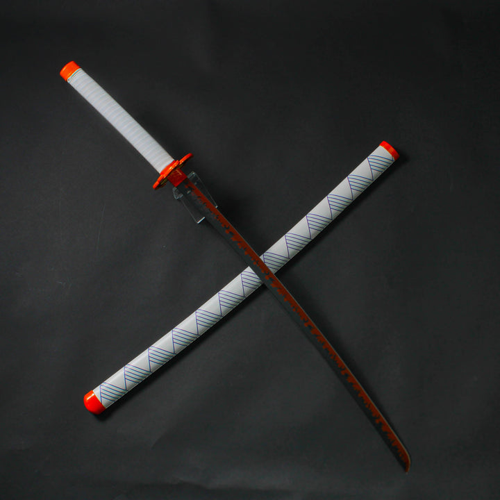 Rengoku Demon Slayer Sword Deluxe Metal Replica Katana