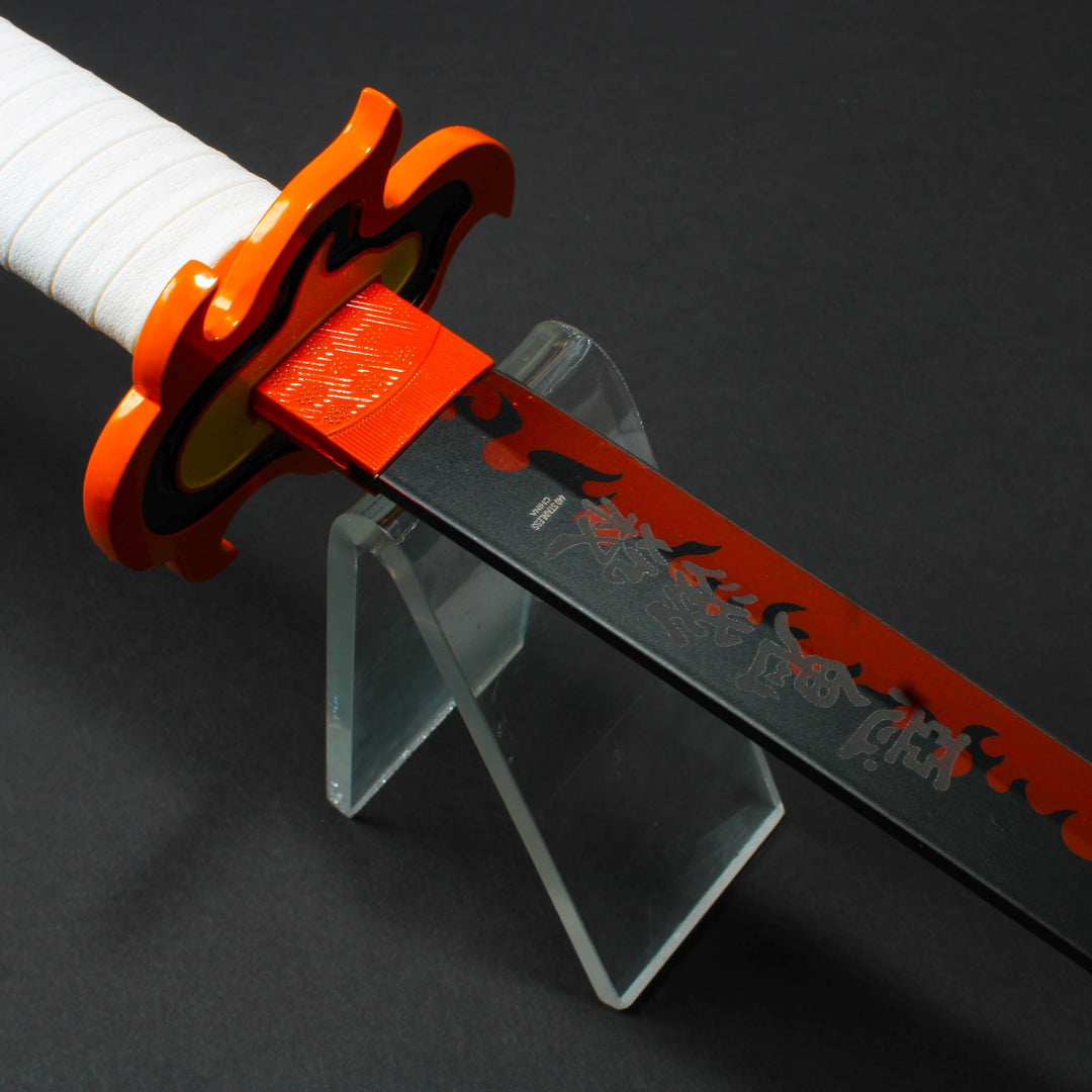 Rengoku Demon Slayer Sword Deluxe Metal Replica Katana