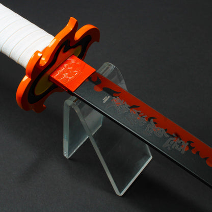 Rengoku Demon Slayer Sword Deluxe Metal Replica Katana